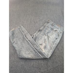 Wrangler Jeans Co Jeans Mens 38x32 Straight Fit Distressed Denim Ripped